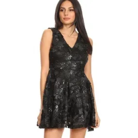 Holiday Party Black Mini Dress