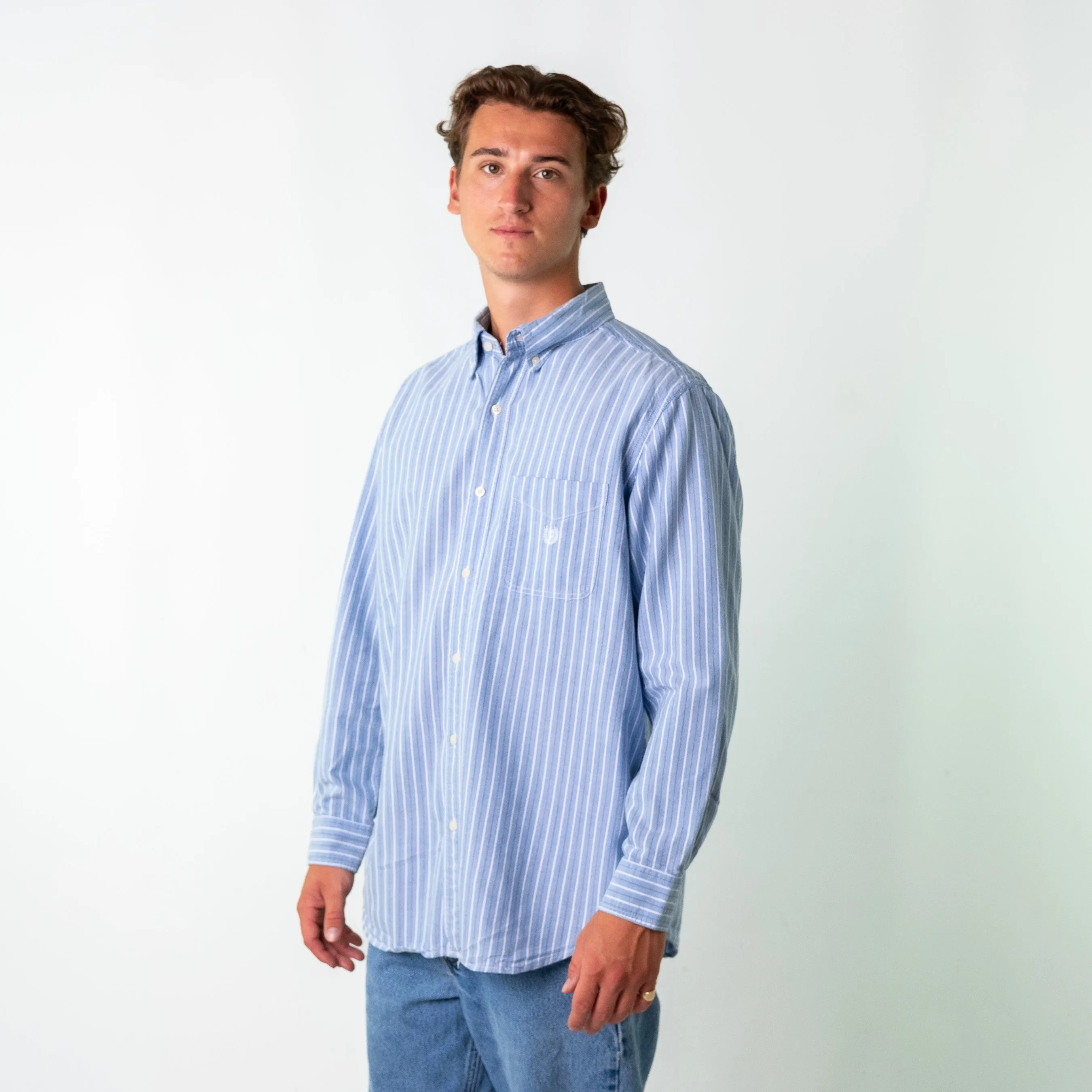 Light Blue 90s Chaps Ralph Lauren Longsleeve Casual Shirt (L)