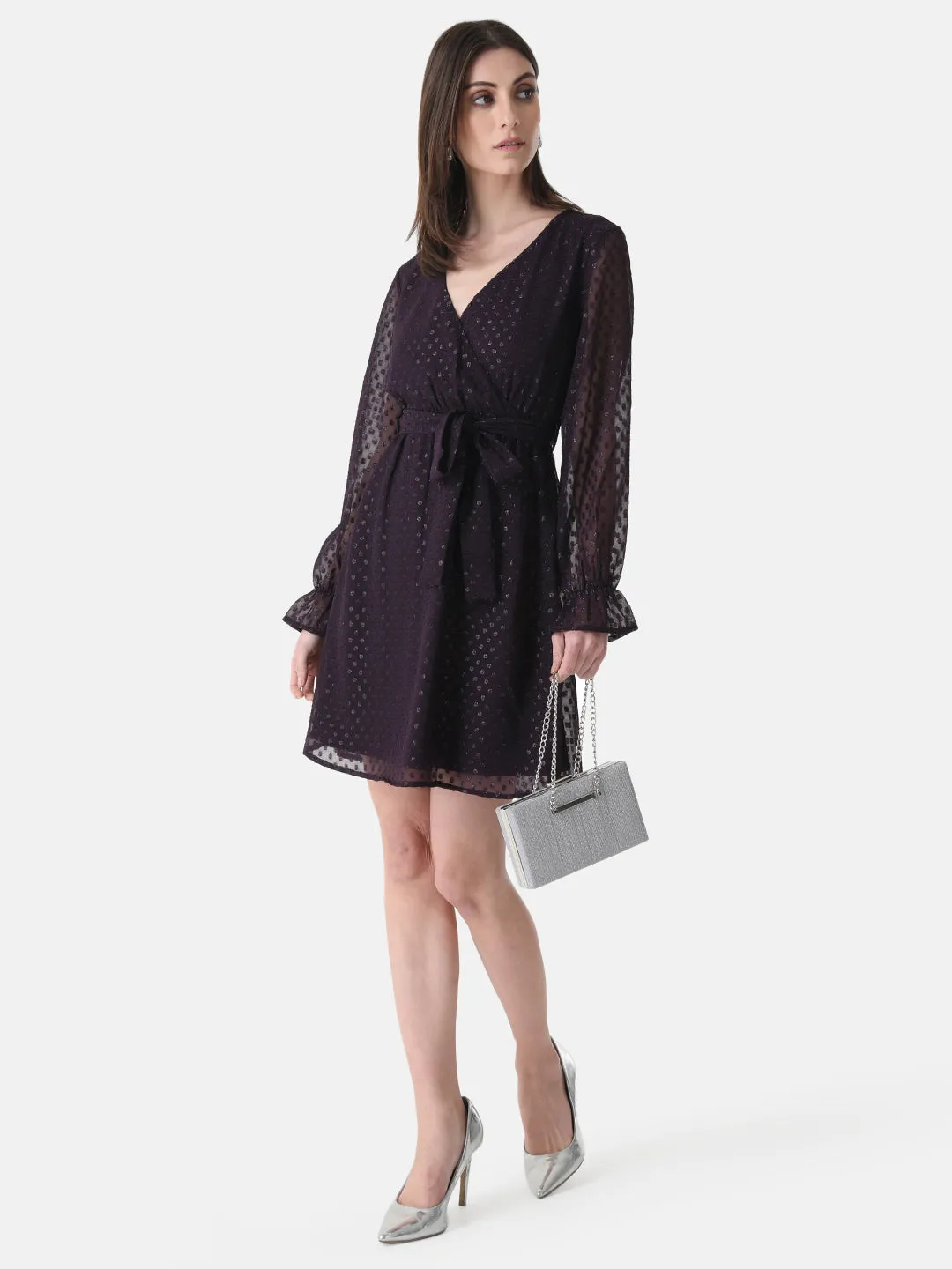 Lurex Wrap Dress