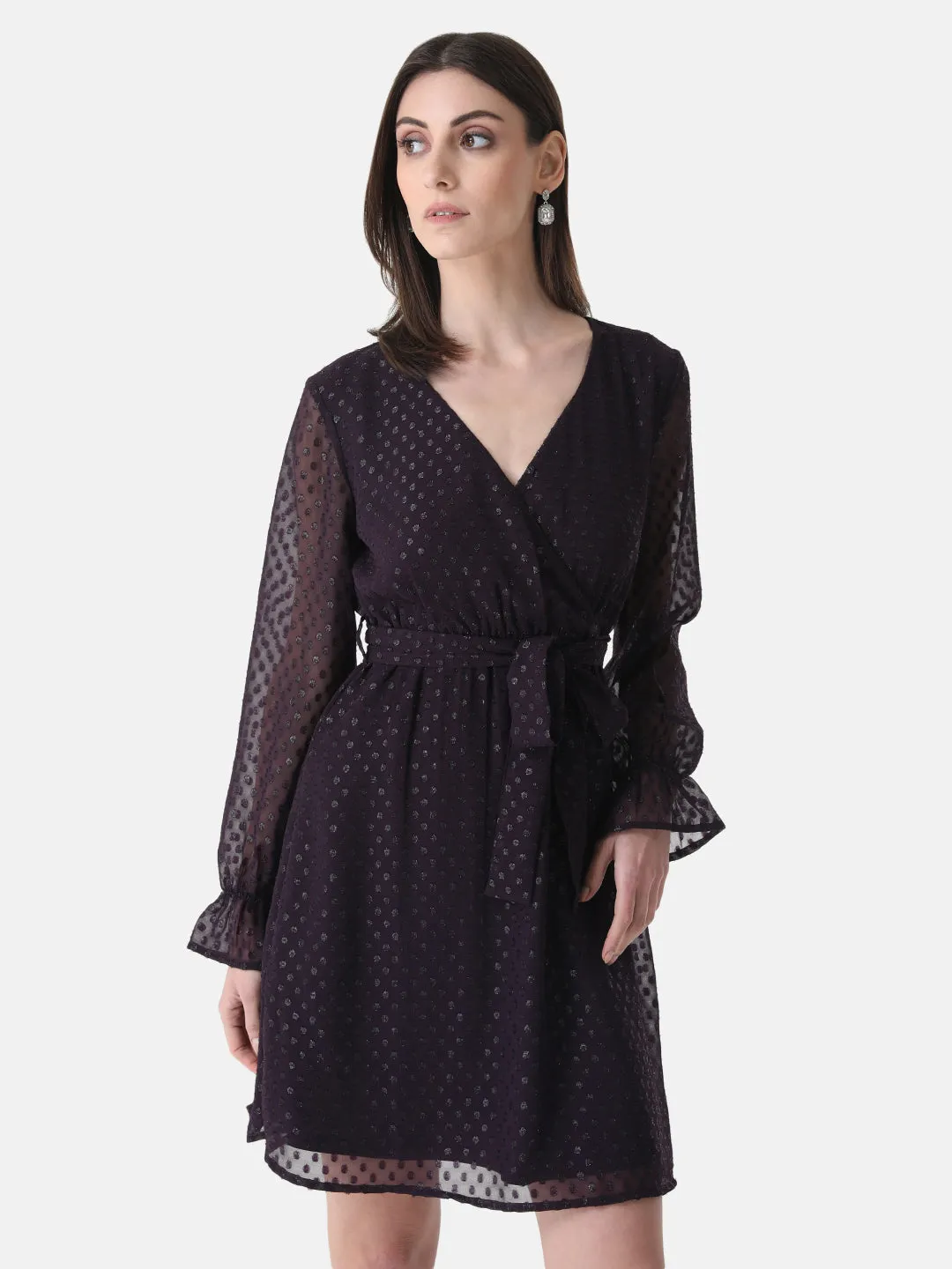 Lurex Wrap Dress