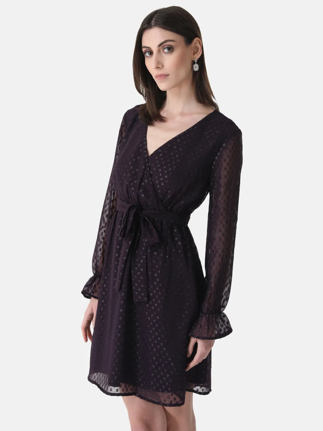 Lurex Wrap Dress