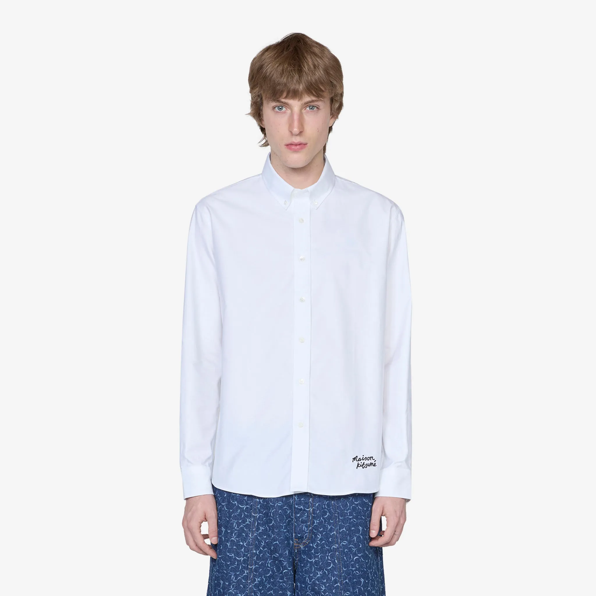 Maison Kitsuné Handwriting Casual BD Shirt White