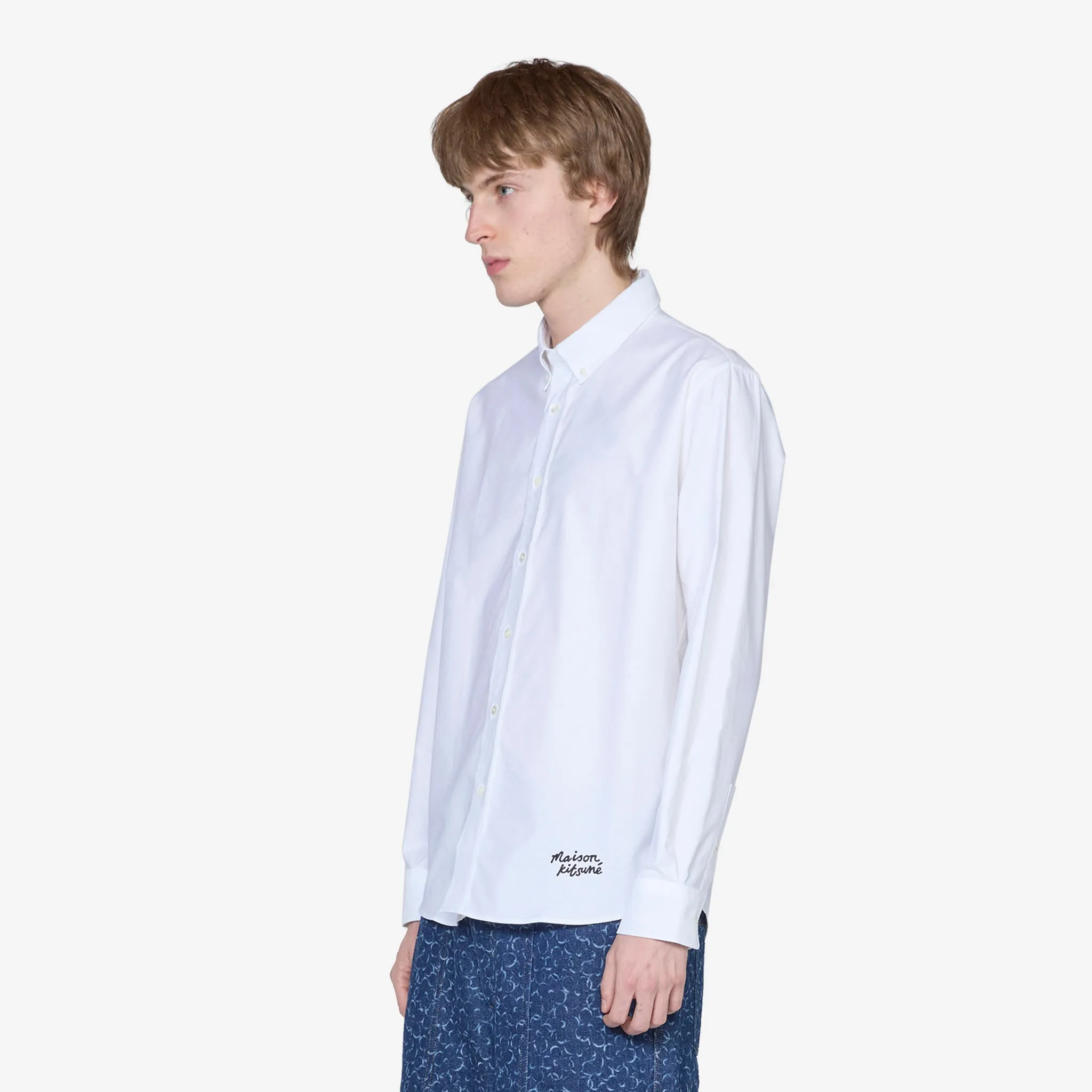 Maison Kitsuné Handwriting Casual BD Shirt White