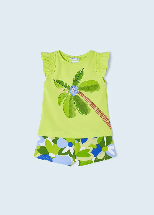 Mayoral Shorts set for girl - Lime