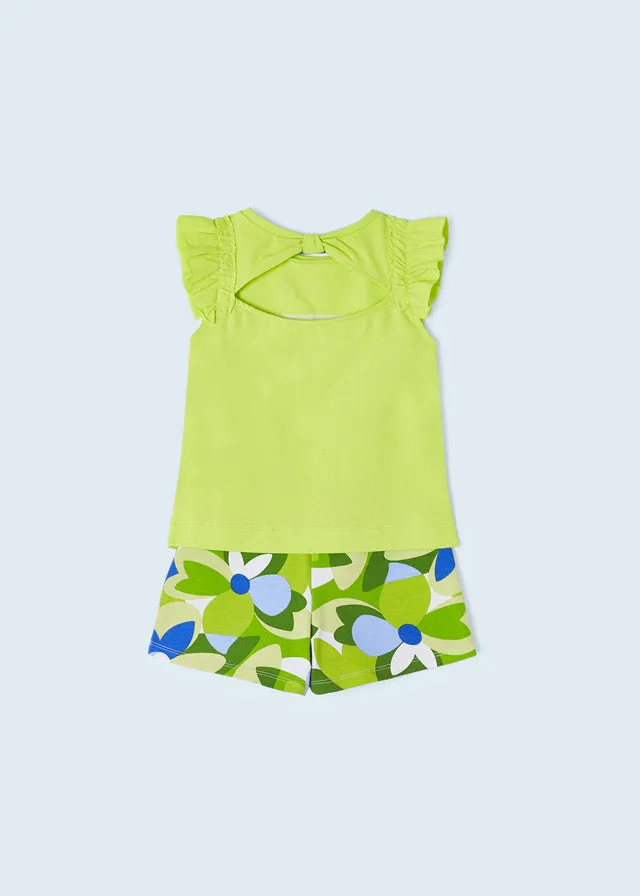 Mayoral Shorts set for girl - Lime