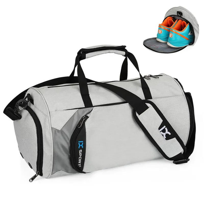 Men's Outdoor Fitness Training Waterproof Gym Bag With Shoes Pocket