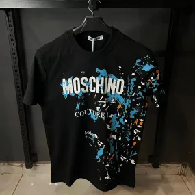 Moschino Black men's t-shirt with logo and print - The Nucleus Clothing