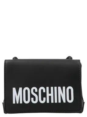 Moschino Logo Print Foldover Crossbody Bag