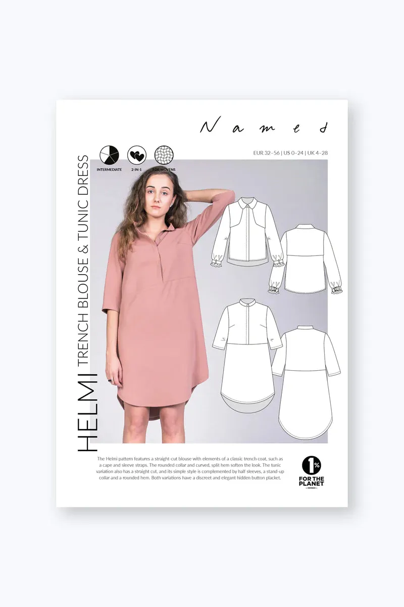 NAMED CLOTHING  Helmi Blouse & Dress Sewing Pattern