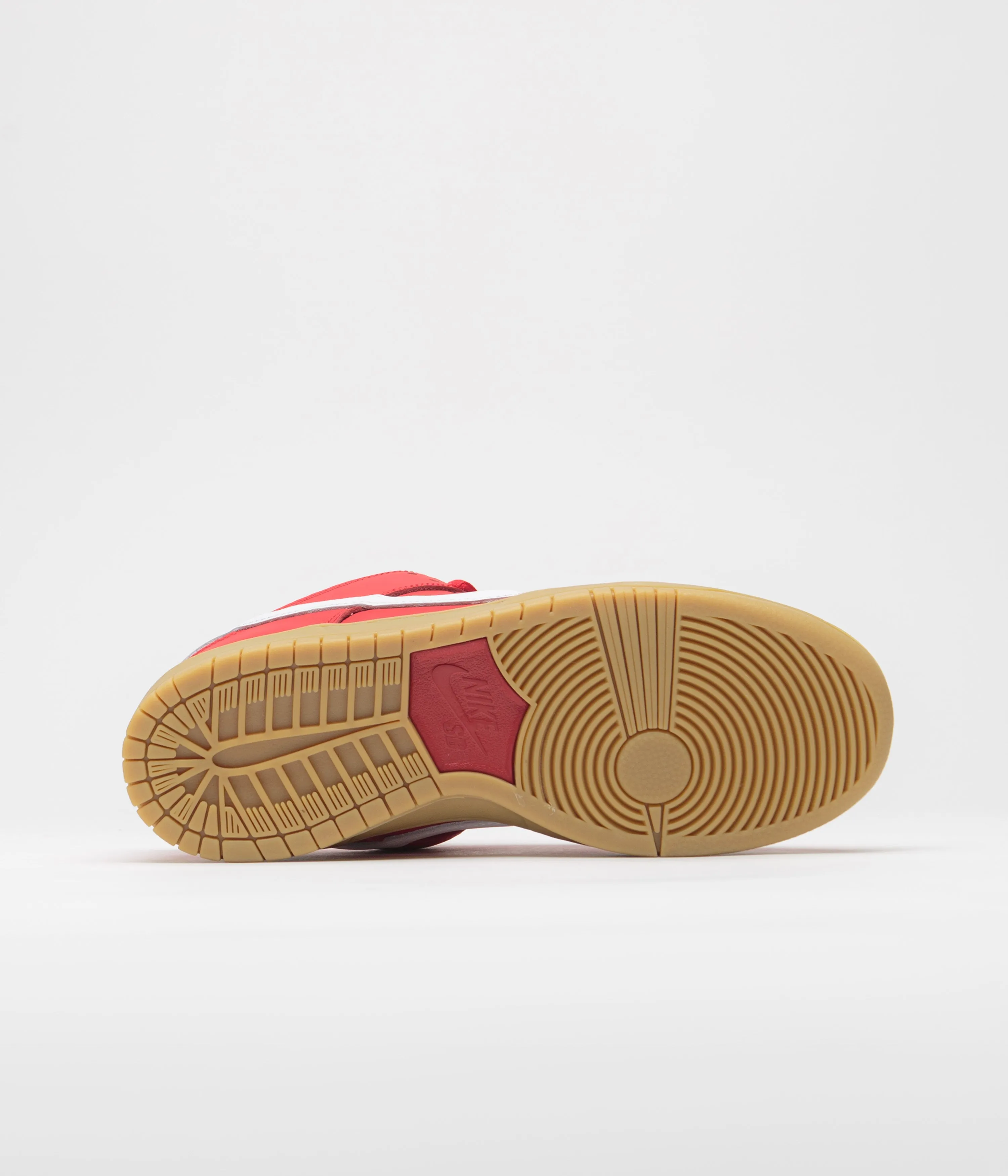 Nike SB Orange Label Dunk Low Pro Shoes - University Red / White - University Red