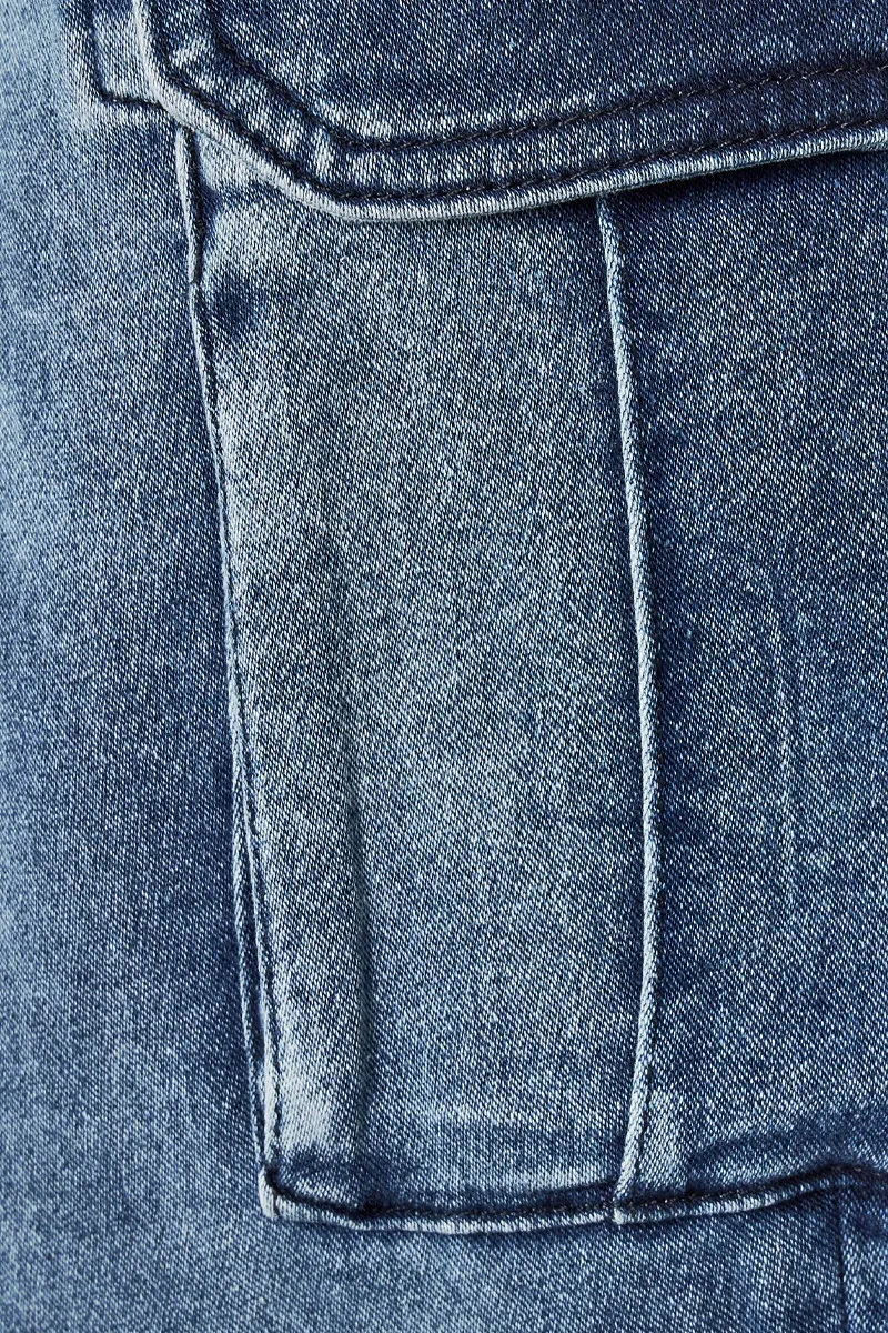 PANTALONI DI JEANS CARGO BLU