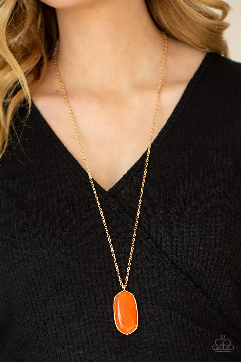 Paparazzi Accessories - Elemental Elegance - Orange Necklace