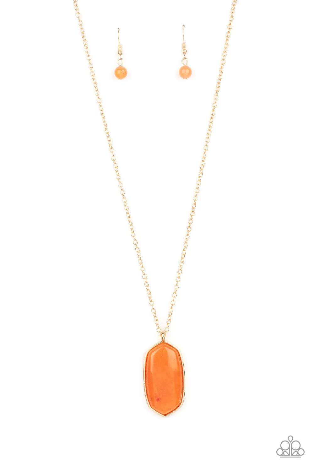 Paparazzi Accessories - Elemental Elegance - Orange Necklace