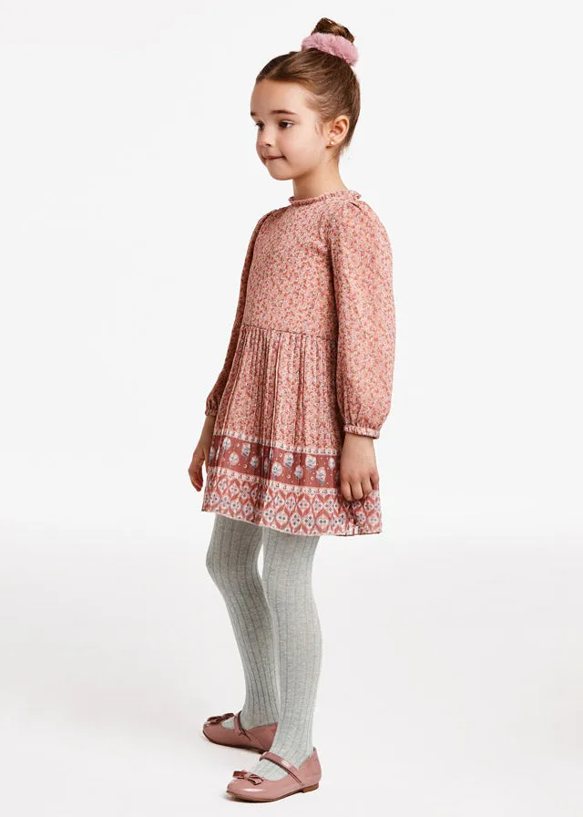 Pleated dress for girl - Rose