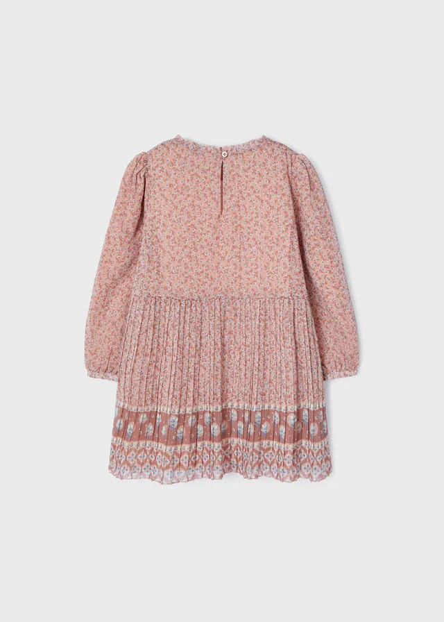 Pleated dress for girl - Rose