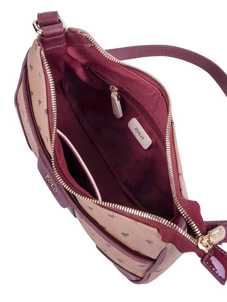 Polo Manhattan Crossbody  Burgandy