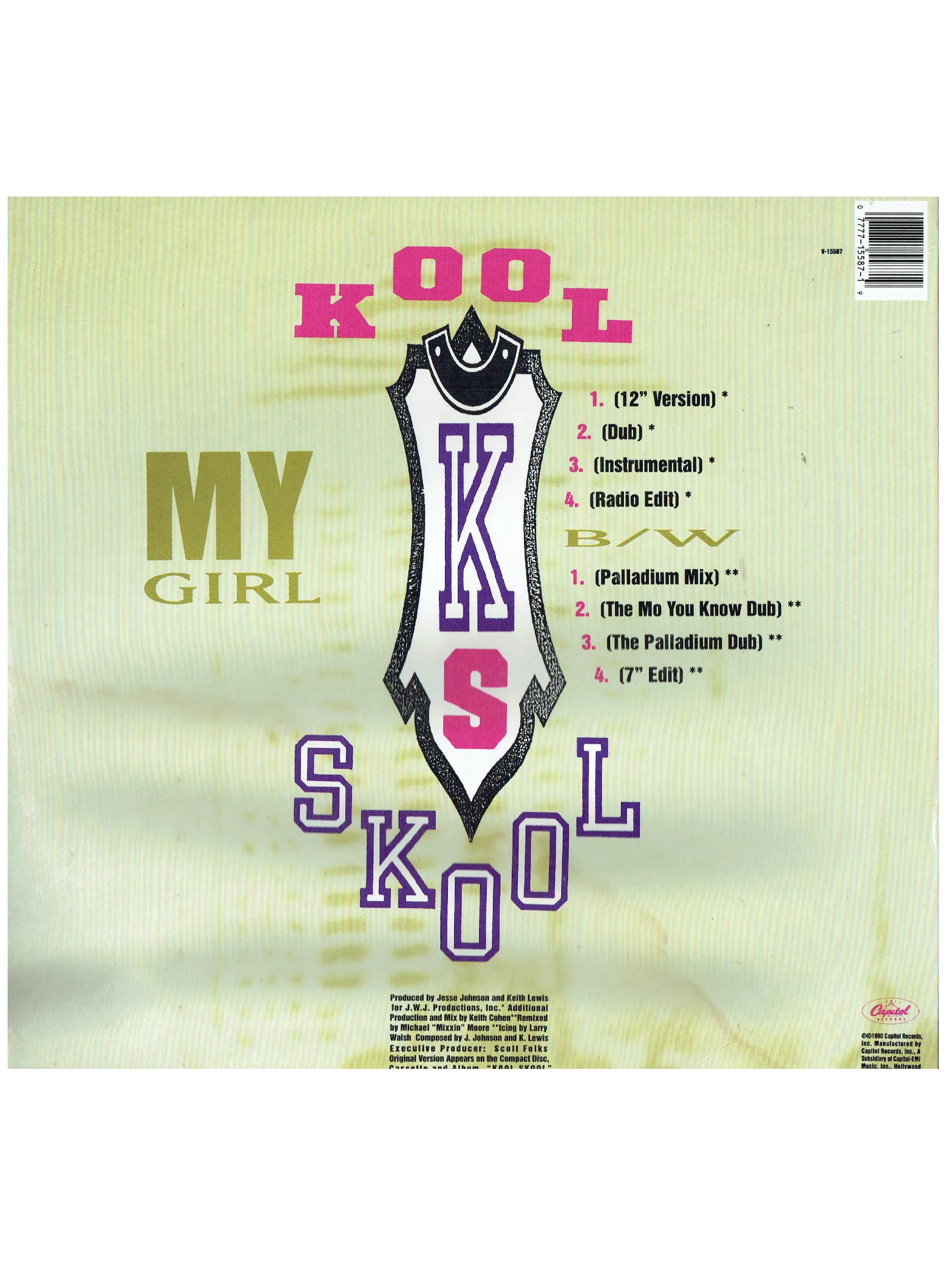 Prince – Kool Skool My Girl Jesse Johnson Vinyl 12 US Preloved: 1990