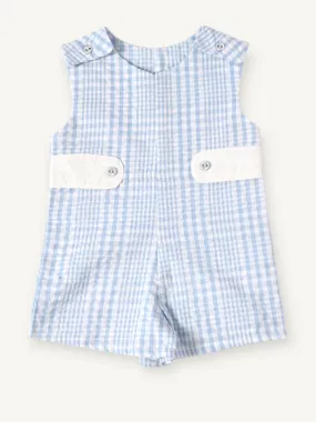 Quincy Seersucker Short Romper (Organic Cotton)