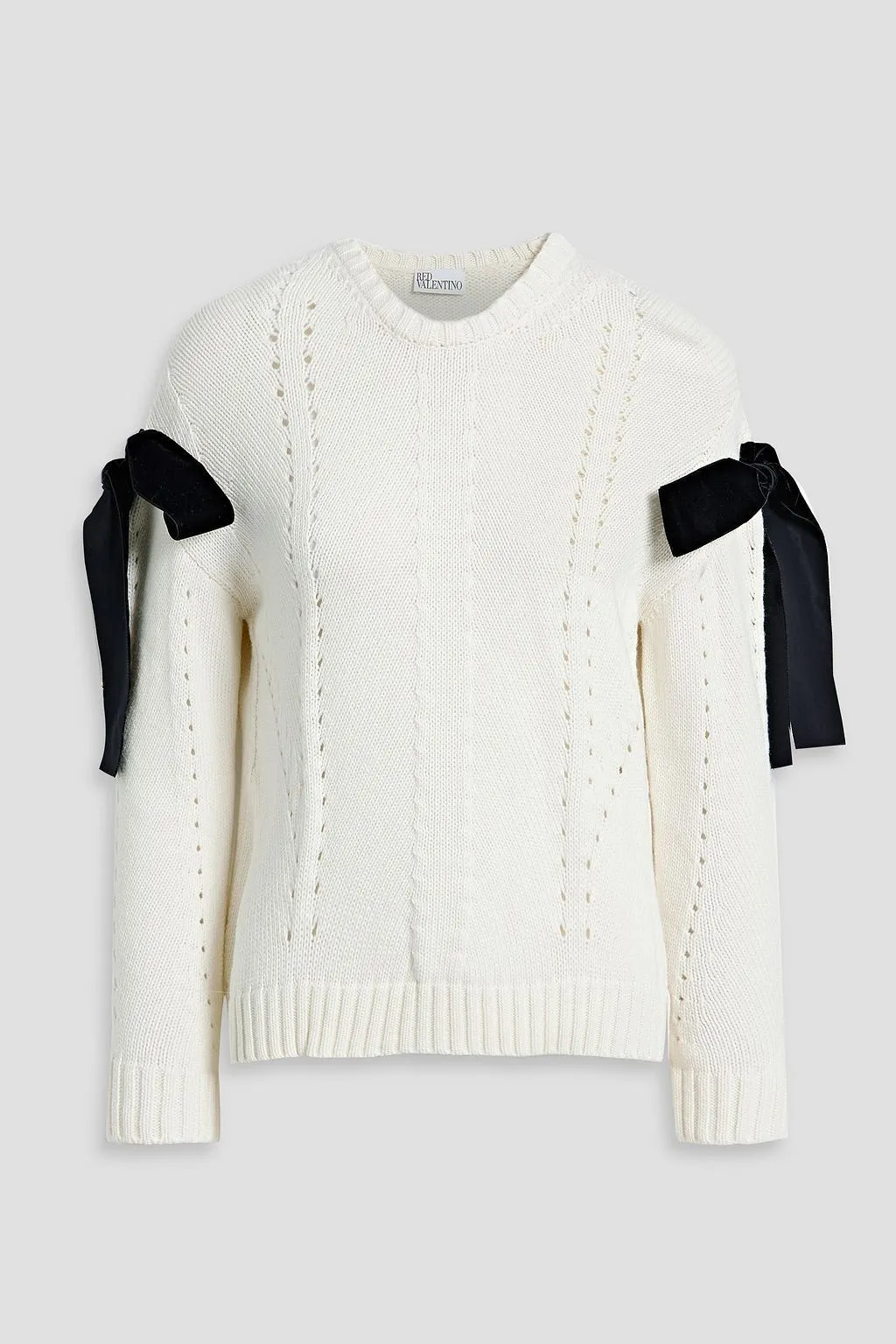 RED VALENTINO  |Casual Style Long Sleeves Plain Cotton Elegant Style