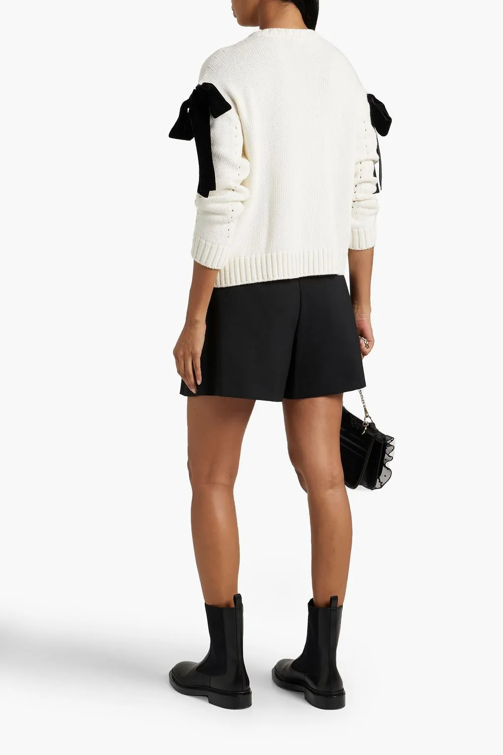 RED VALENTINO  |Casual Style Long Sleeves Plain Cotton Elegant Style