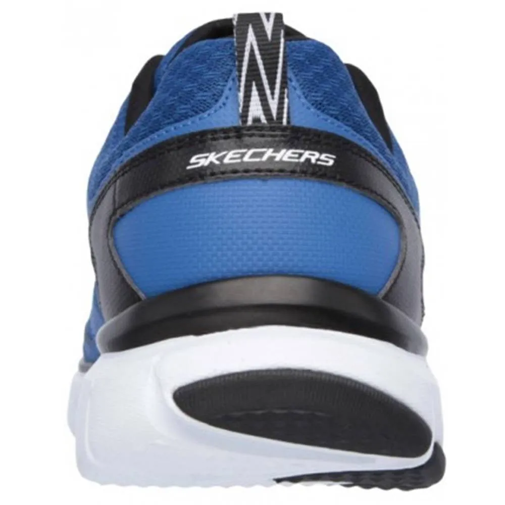 Skechers Relaxed Fit Power Alley Shoes Blue/Black Final Clearance Sale