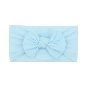 Soft Solid Colour Nylon Baby Headband in Sky