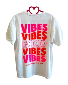 T-shirt 95% cotone GOOD VIBES FLUO!