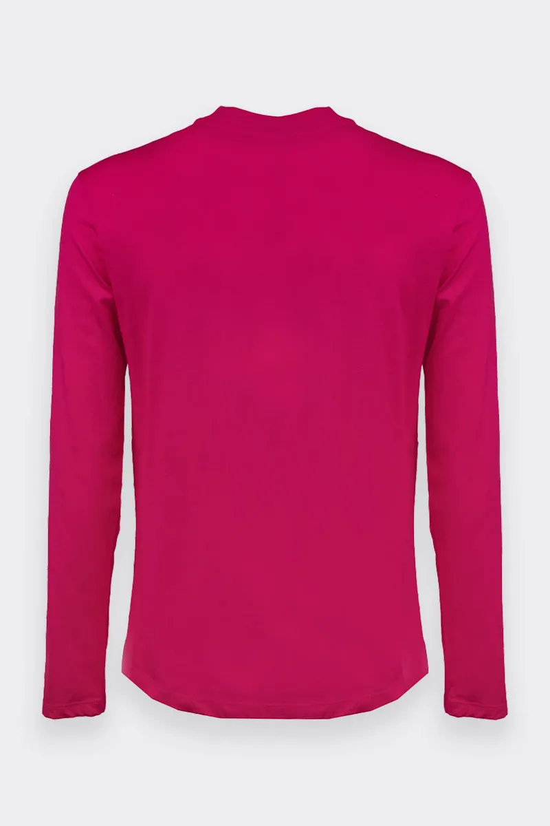 T-SHIRT A MANICA LUNGA FUCSIA