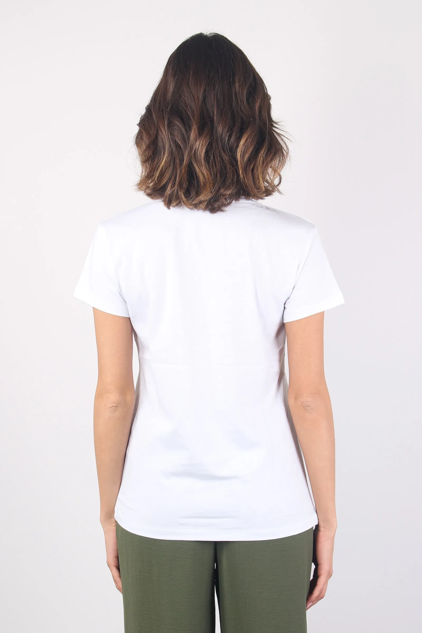 T-shirt Applicazioni Api Bianco