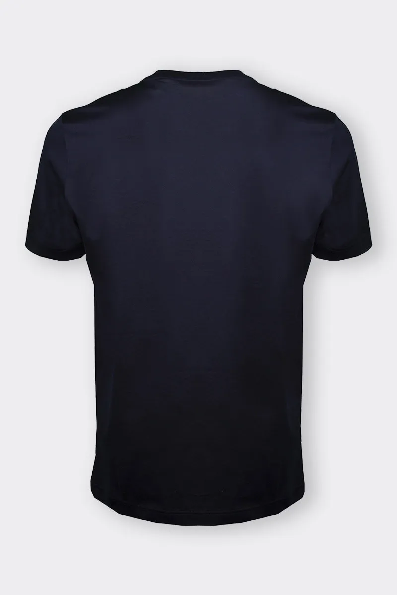 T-SHIRT BLU NAVY IN FILO DI SCOZIA