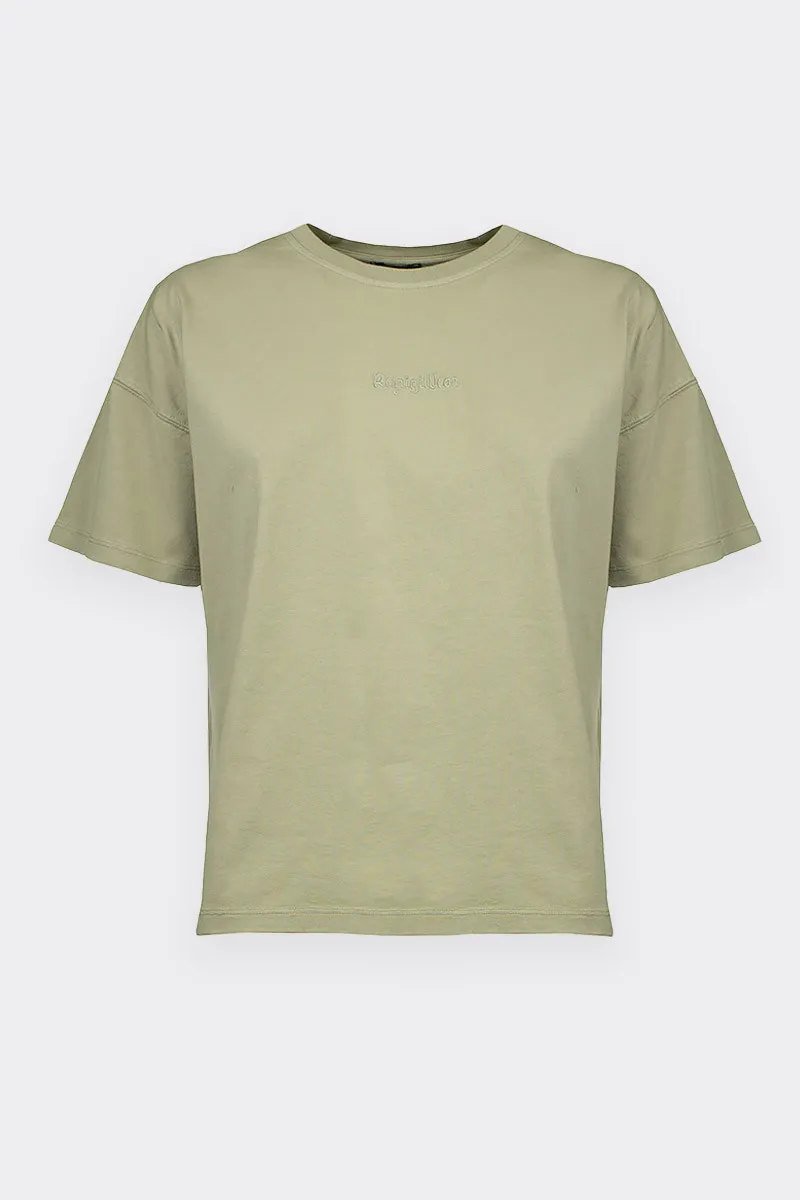 T-SHIRT VERDE CON SCRITTA LOGO