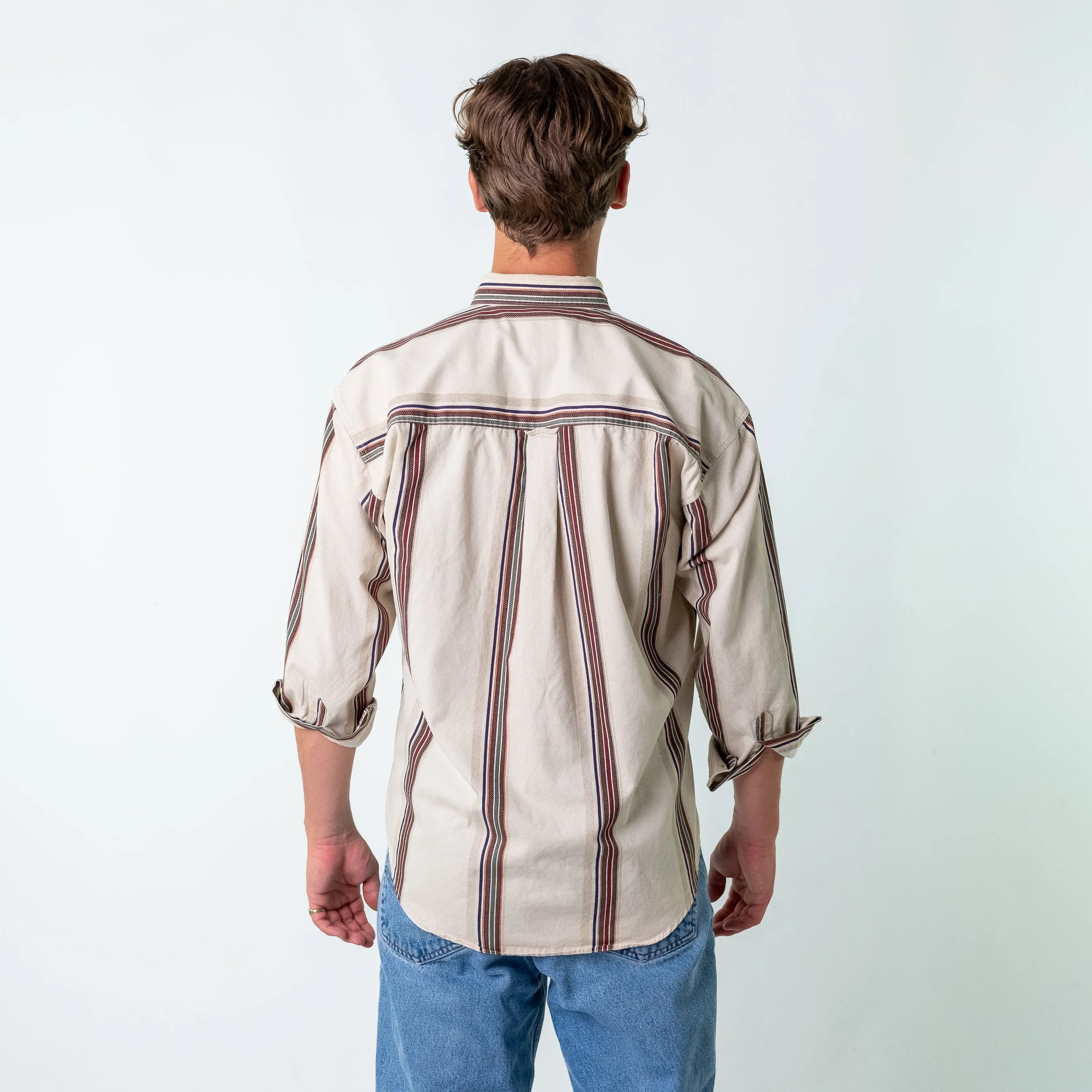 Tan 90s Chaps Ralph Lauren Longsleeve Casual Shirt (M)