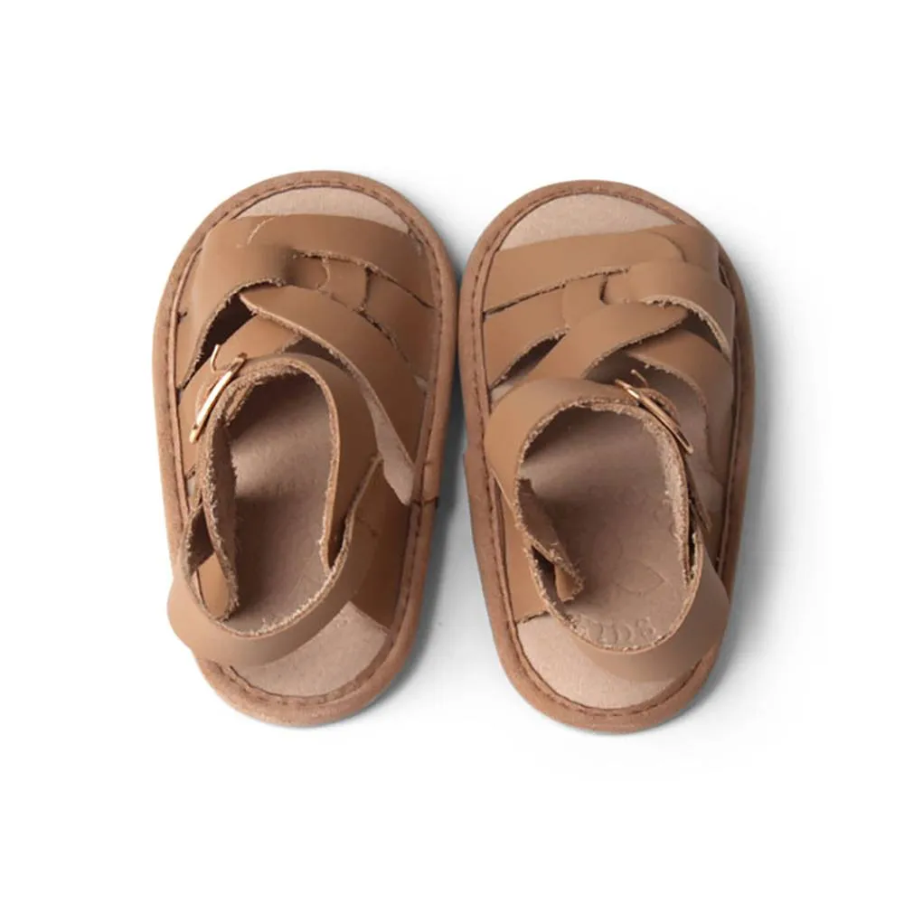 Tawny Weave Leather Baby Sandal