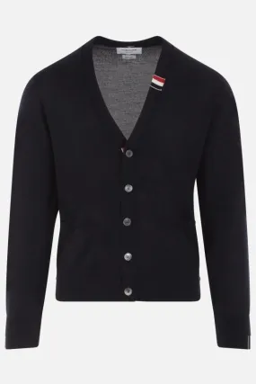 THOM BROWNE  |Wool Plain Designers Outlet Cardigans