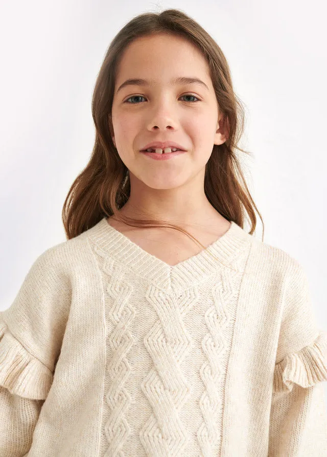 Tricot skirt for teen girl - Beige