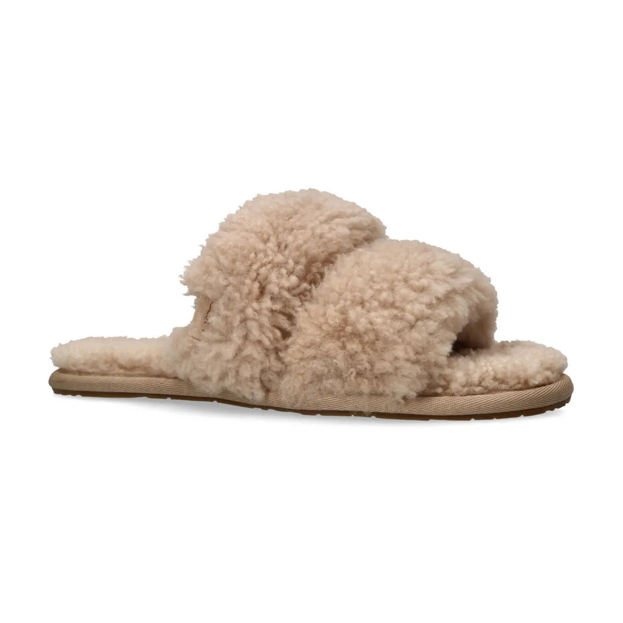 UGG Maxi Curly Scuffetta Slippers - Brown