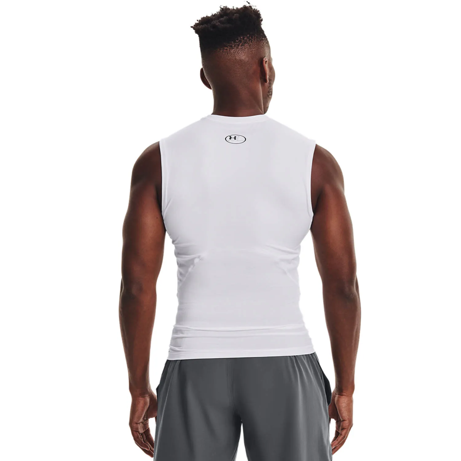 Under Armour HeatGear Compression Canotta  White/Black