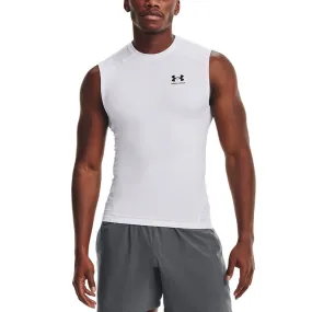 Under Armour HeatGear Compression Canotta  White/Black