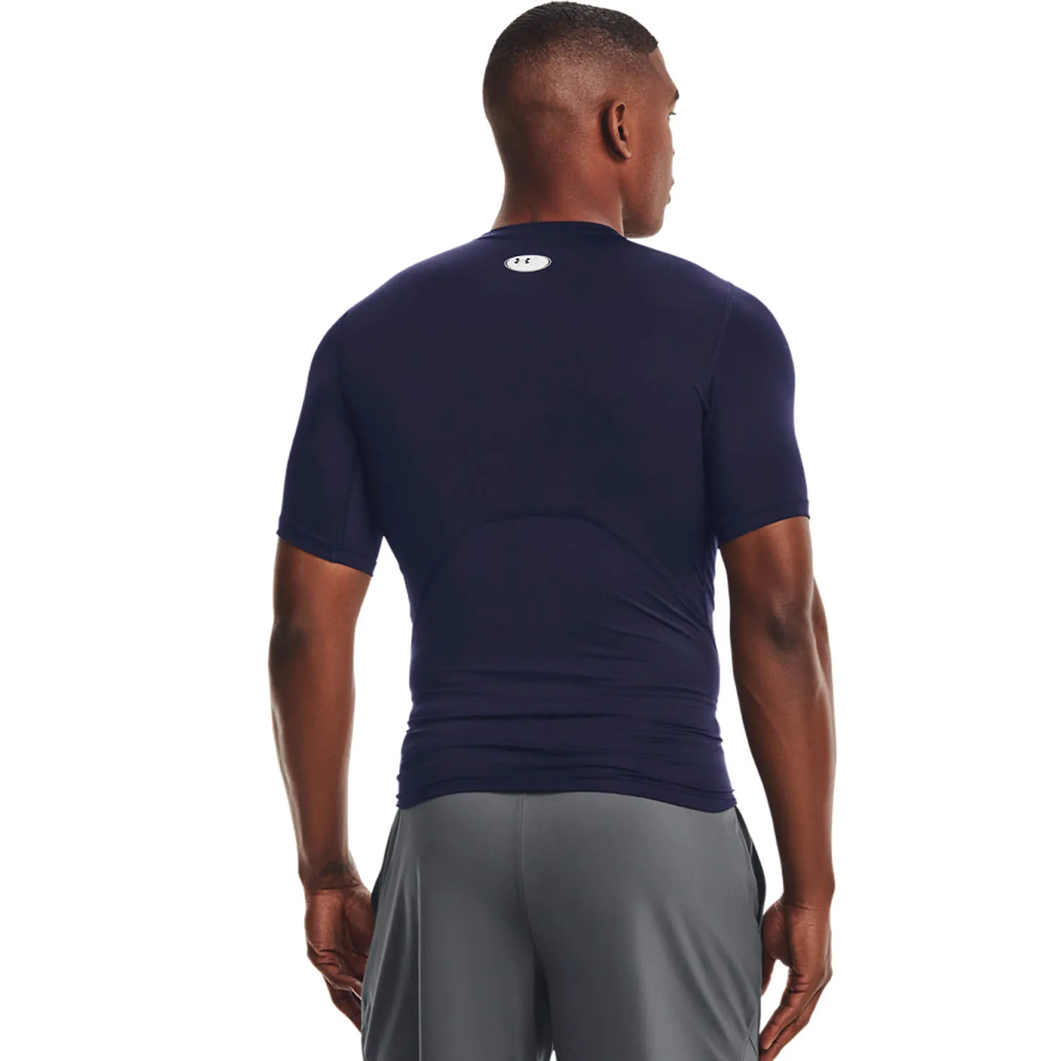 Under Armour HeatGear Compression Logo Maglietta  Midnight Navy/White