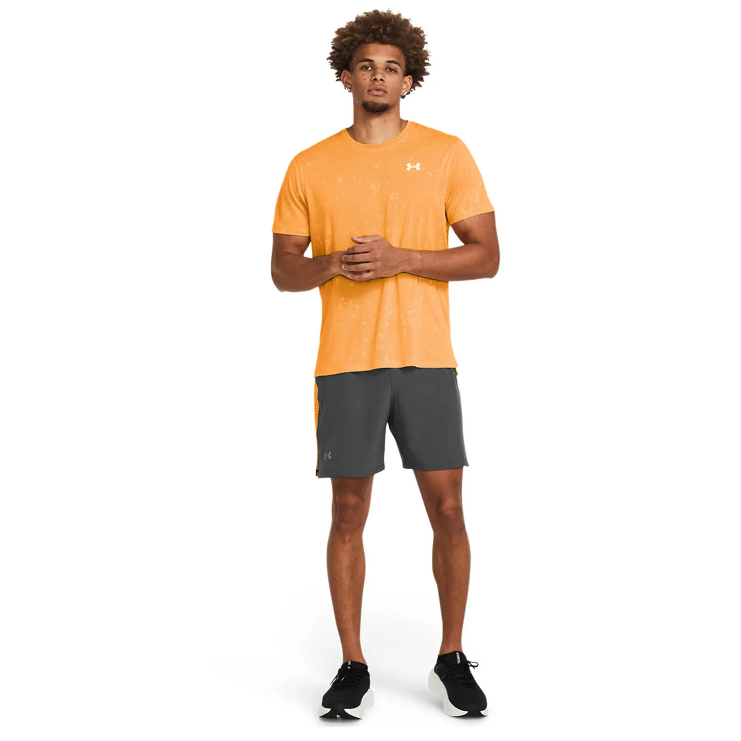 Under Armour Launch Elite 7in Pantaloncini  Castlerock/Nova Orange/Reflective