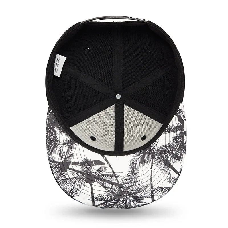 Unisex Summer Casual Flat-brimmed Coconut Tree Printed Baseball Cap