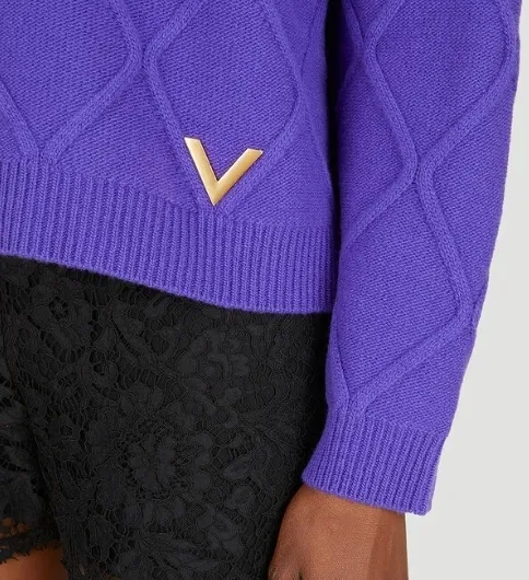 VALENTINO  |Casual Style Long Sleeves Medium Elegant Style Logo