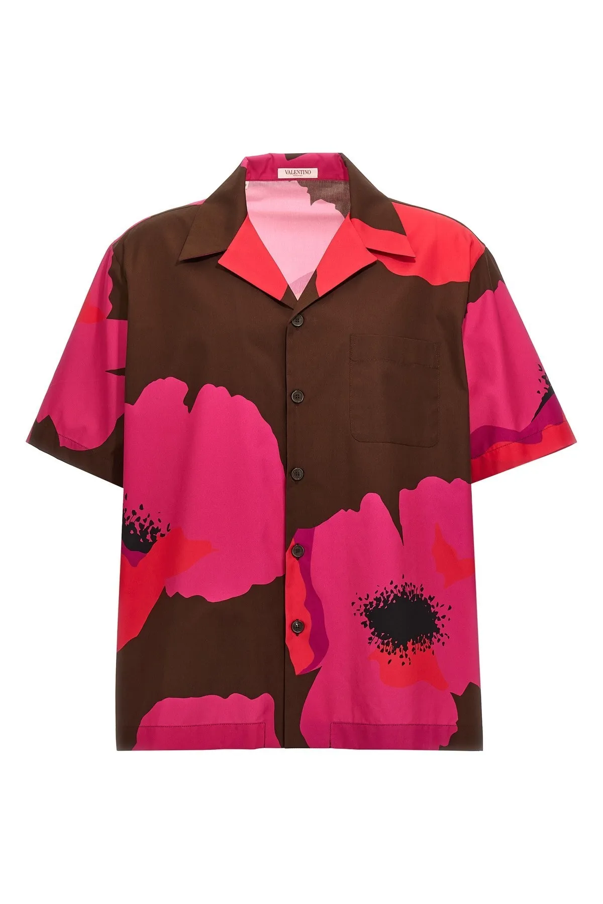 VALENTINO  |Flower Patterns Unisex Cotton Short Sleeves Oversized Logo