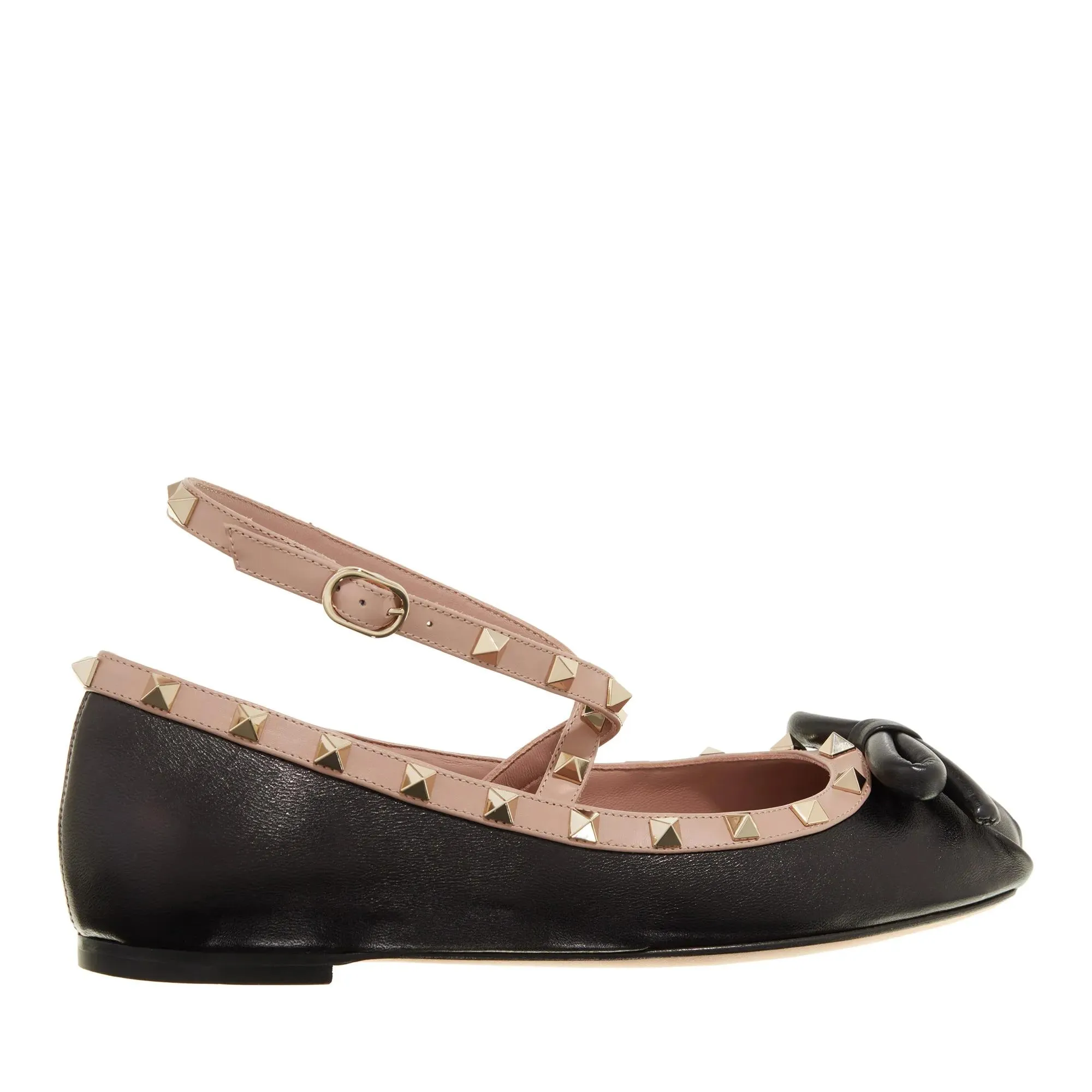 Valentino Garavani  Ballerina Rockstud Nero / Rose