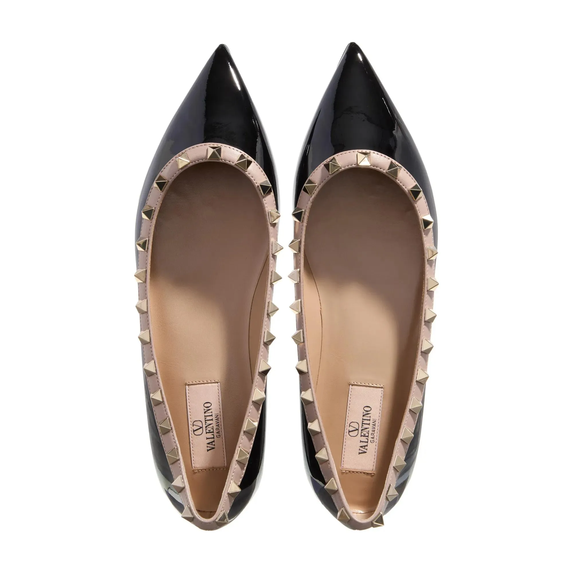 Valentino Garavani  Ballerina Rockstud Nero Poudre