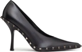 Valentino Garavani Rockstud 100mm leather pumps Black