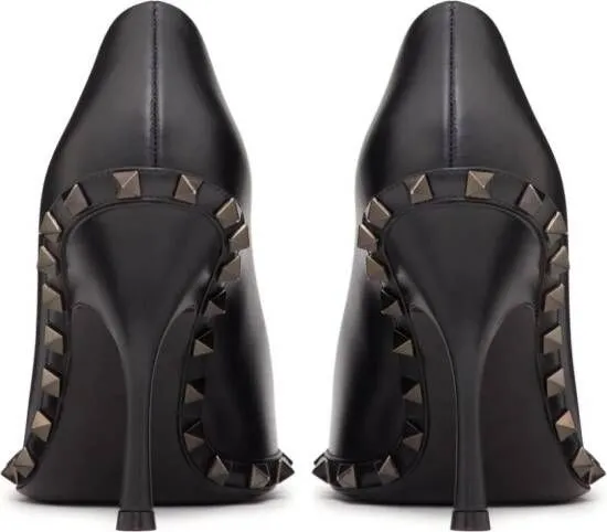 Valentino Garavani Rockstud 100mm leather pumps Black