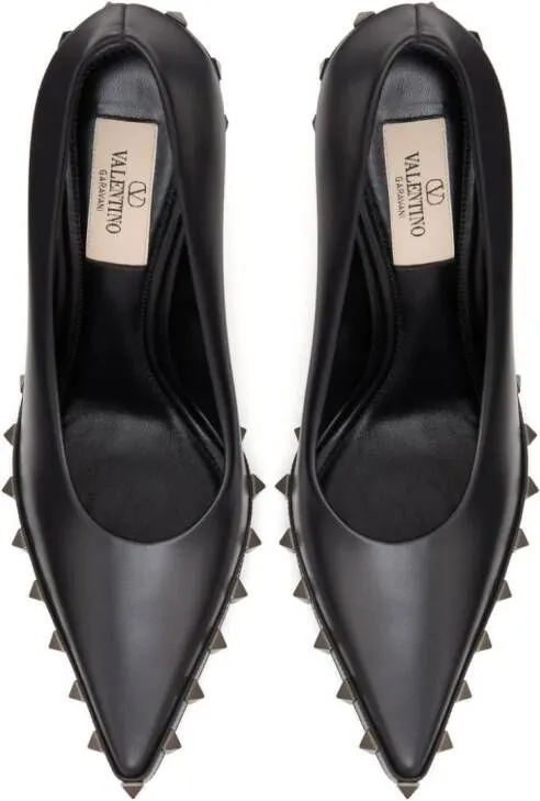 Valentino Garavani Rockstud 100mm leather pumps Black