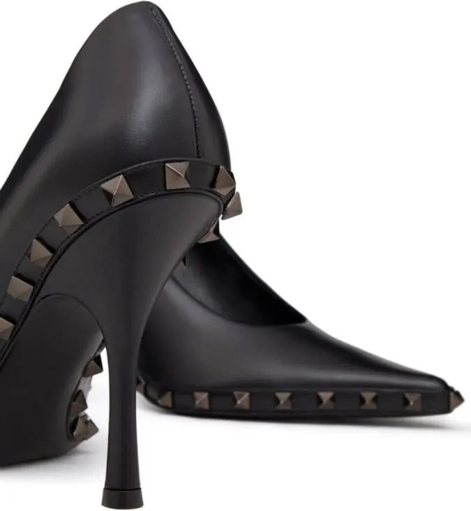 Valentino Garavani Rockstud 100mm leather pumps Black