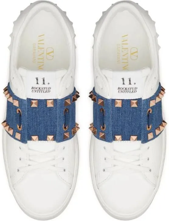 Valentino Garavani Rockstud Untitled leather sneakers White